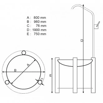 Brasero extérieur XXL Viking 80 cm