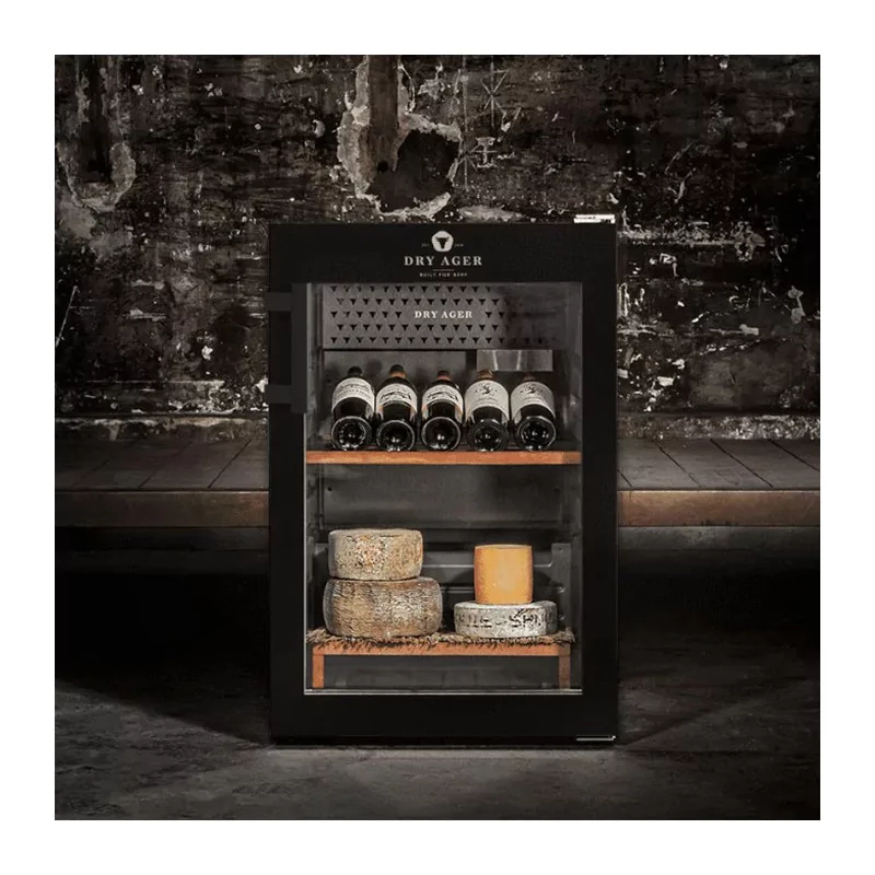Cave à Maturation Viande 480L Professionnelle - Température 0-25°C, Stérilisation UVC, Inox Ou Noir (Dimensions : 70x81x166 Cm)